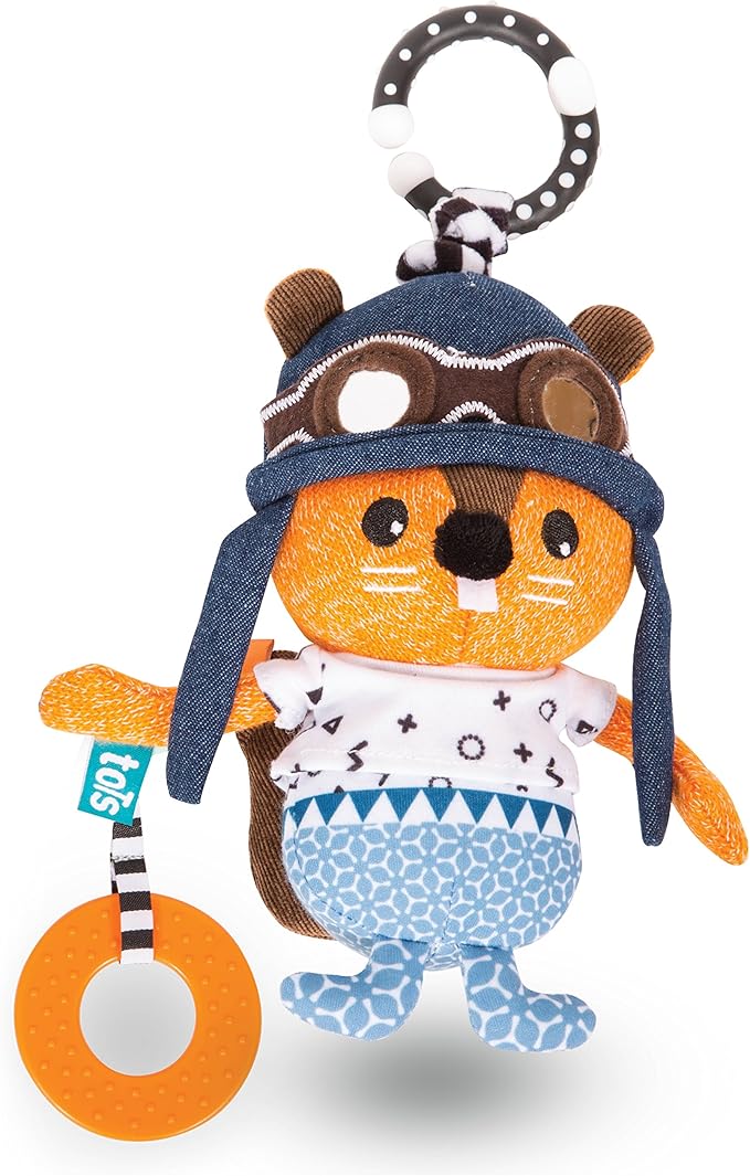 tots by smartrike 540-102 咬环 娃娃主题 松鼠 fur-ever,多色